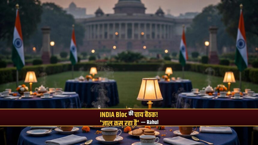 Rahul Gandhi INDIA bloc high tea joint press conference vote chori