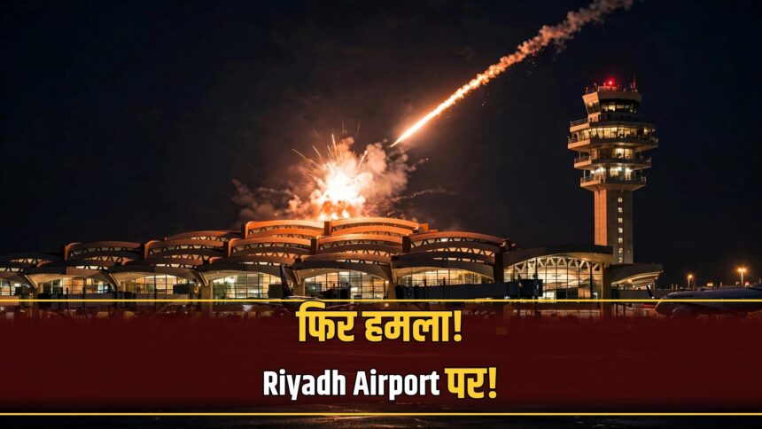 Riyadh airport second attack Houthi warning