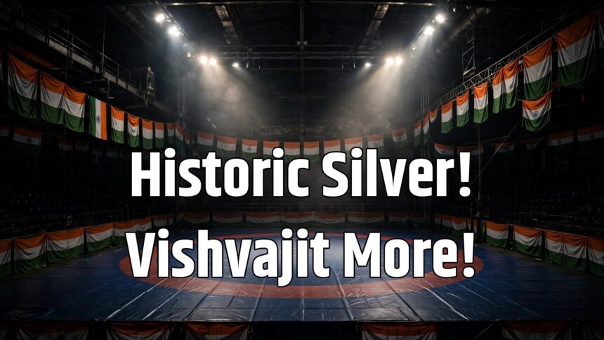 Vishvajit More U23 wrestling silver